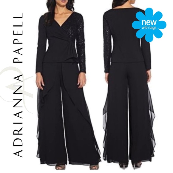 NWT 🦋 Adrianna Papell Ruffle Pants | Size: 8 - Picture 3 of 16